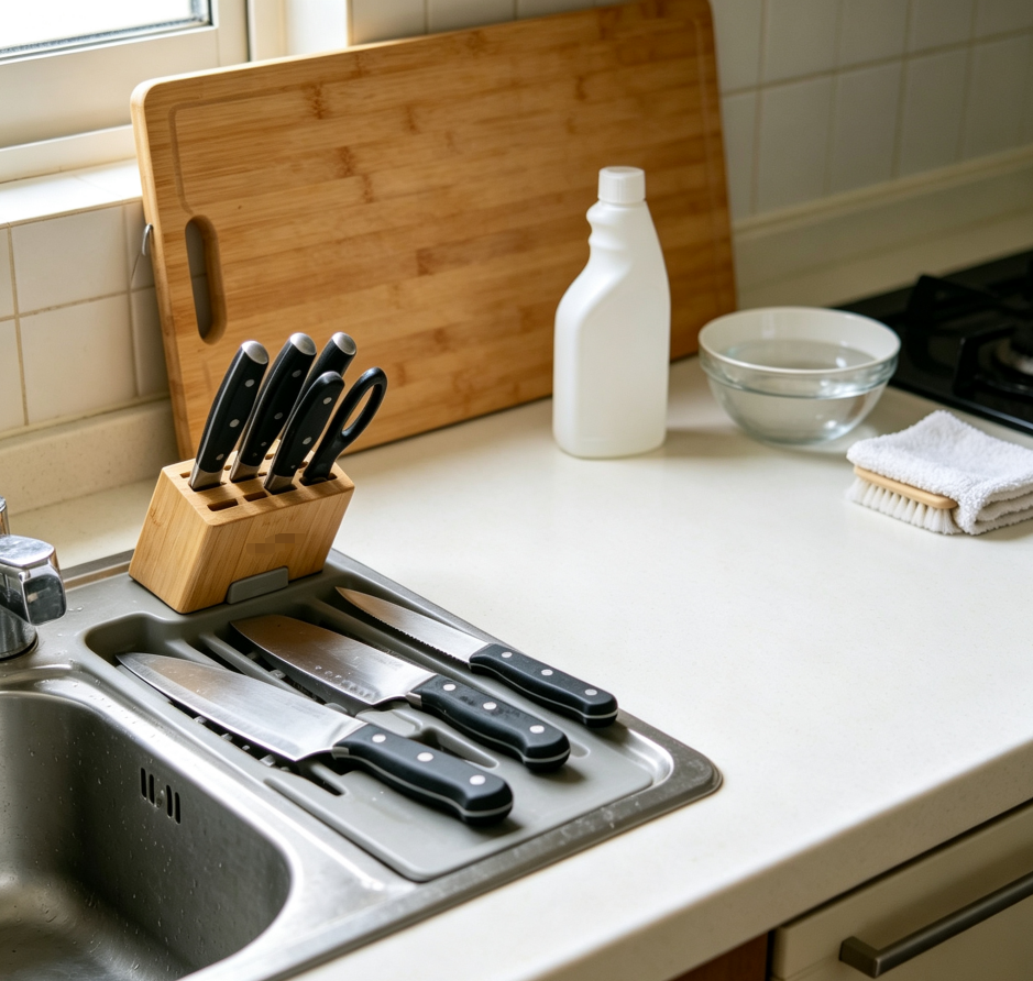 10 Sanitization and cleaning of cutting boards and knives - Image 1