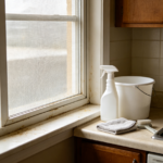 Grease removal from kitchen windowsills and screens