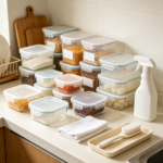 Organization and cleaning of kitchen storage jars and airtight containers