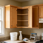 Cleaning of the tops of overhead cabinets and high-level shelves