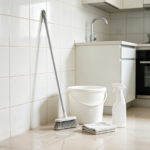 Deep stain removal for kitchen walls and floor tiles